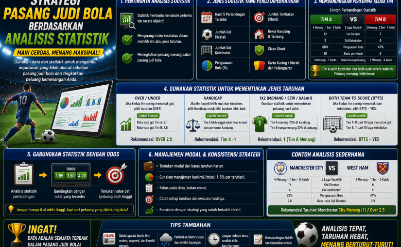 Strategi Pasang Judi Bola Berdasarkan Analisis Statistik